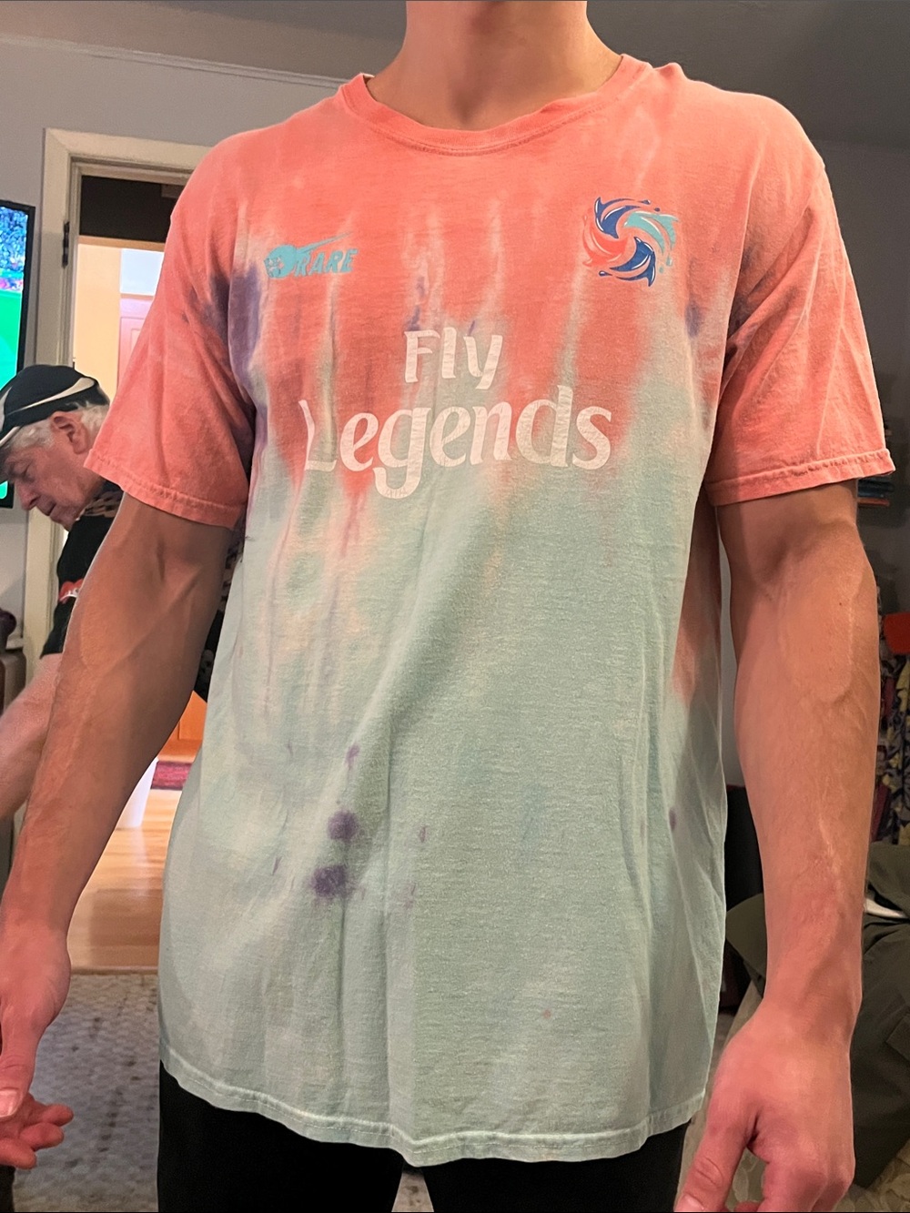 Pink Dolphin Coral & Mint Tie-Dye Short Sleeve Tee